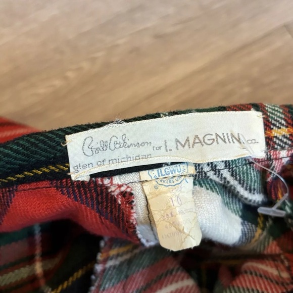 Vintage Bill Atkinson Glen of Michigan Tartan Plaid Wool Maxi Skirt 4-6 I Magnin - Picture 11 of 14